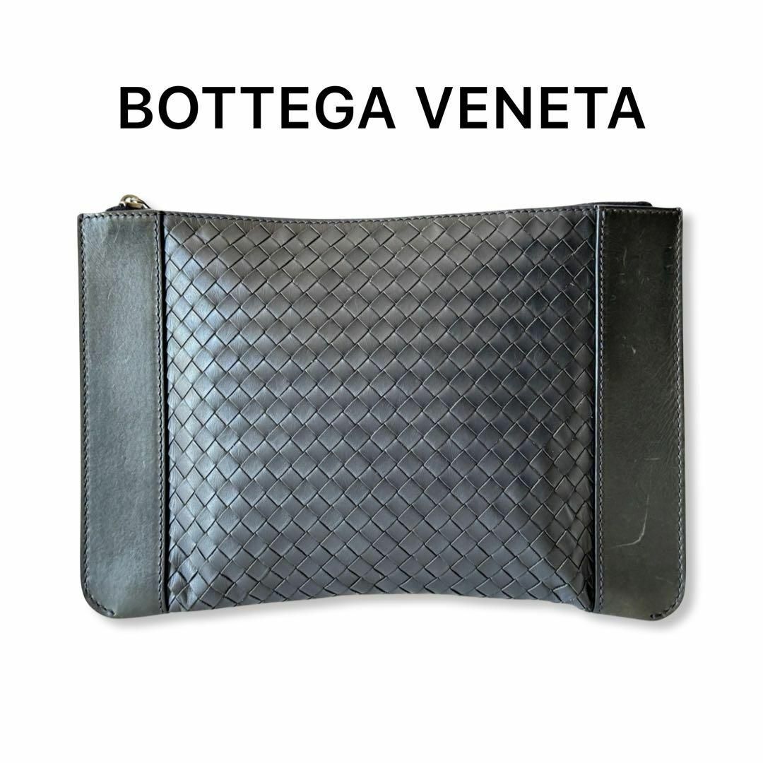 Bottega Veneta - ボッテガヴェネタ レザー イントレチャート クラッチ