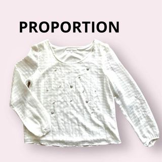 プロポーション(PROPORTION)のPROPORTION プロポーション ビジューがカワイイ 裏付かぶりブラウス(シャツ/ブラウス(長袖/七分))