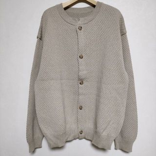 クレプスキュール(crépuscule )のcrepuscule 新品 Popcorn Crewneck Cardigan 定価19800円 サイズ1 カーディガン ニット ベージュ メンズ クレプスキュール【中古】3-1126M∞(ニット/セーター)