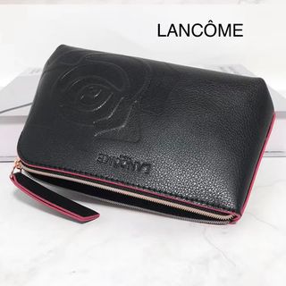 ランコム(LANCOME)の新品 LANCOME 化粧ポーチ コスメ トラベルポーチ ブラック黒ローズ バラ(ポーチ)