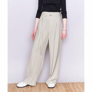 【BEIGE】<AEWEN MATOPH>ストライプ ベルテッド ハイウエストパンツ