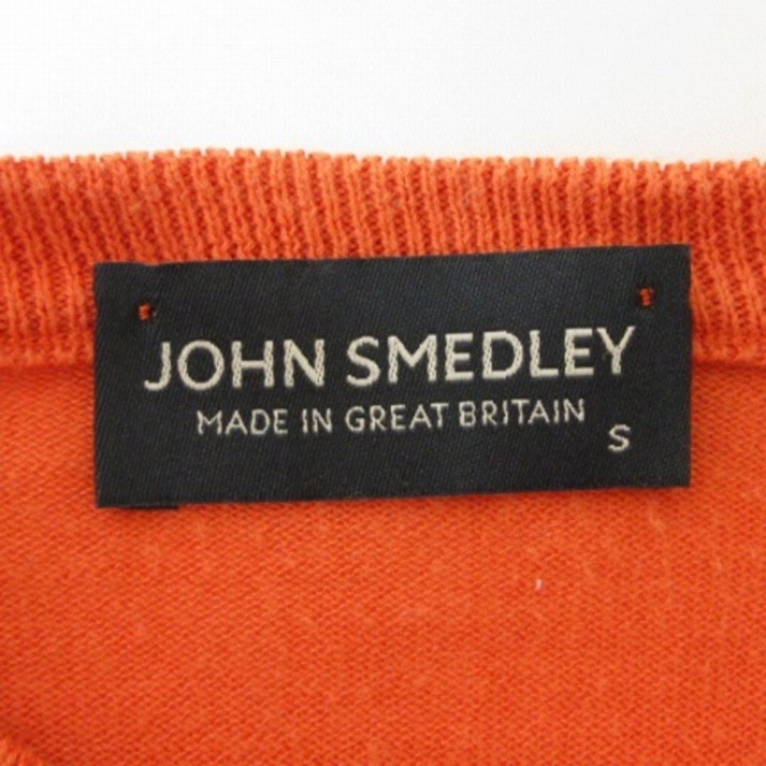 JOHN SMEDLEY(ジョンスメドレー)のジョンスメドレー ニット カーディガン 長袖 無地 コットン オレンジ S レディースのトップス(カーディガン)の商品写真