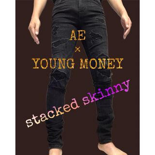 アメリカンイーグル(American Eagle)のAE × YOUNGMONEY stackd skinny N(E)XT LE…(デニム/ジーンズ)