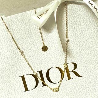Dior ディオール ネックレス ロゴ  ゴールド ひし形 Diorロゴ 文字◯付属品