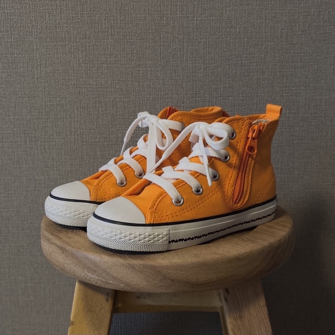 ALL STAR（CONVERSE）(オールスター)の2点おまとめ♡ 【17.0】コンバース ハイカットスニーカー オレンジ キッズ/ベビー/マタニティのキッズ靴/シューズ(15cm~)(スニーカー)の商品写真