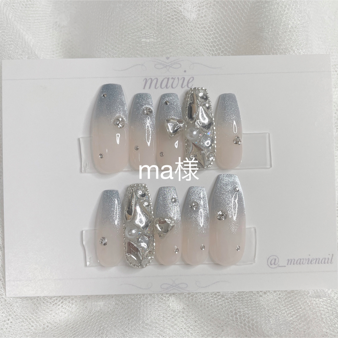 オーダーネイルチップ ハンドメイドのアクセサリー(ネイルチップ)の商品写真