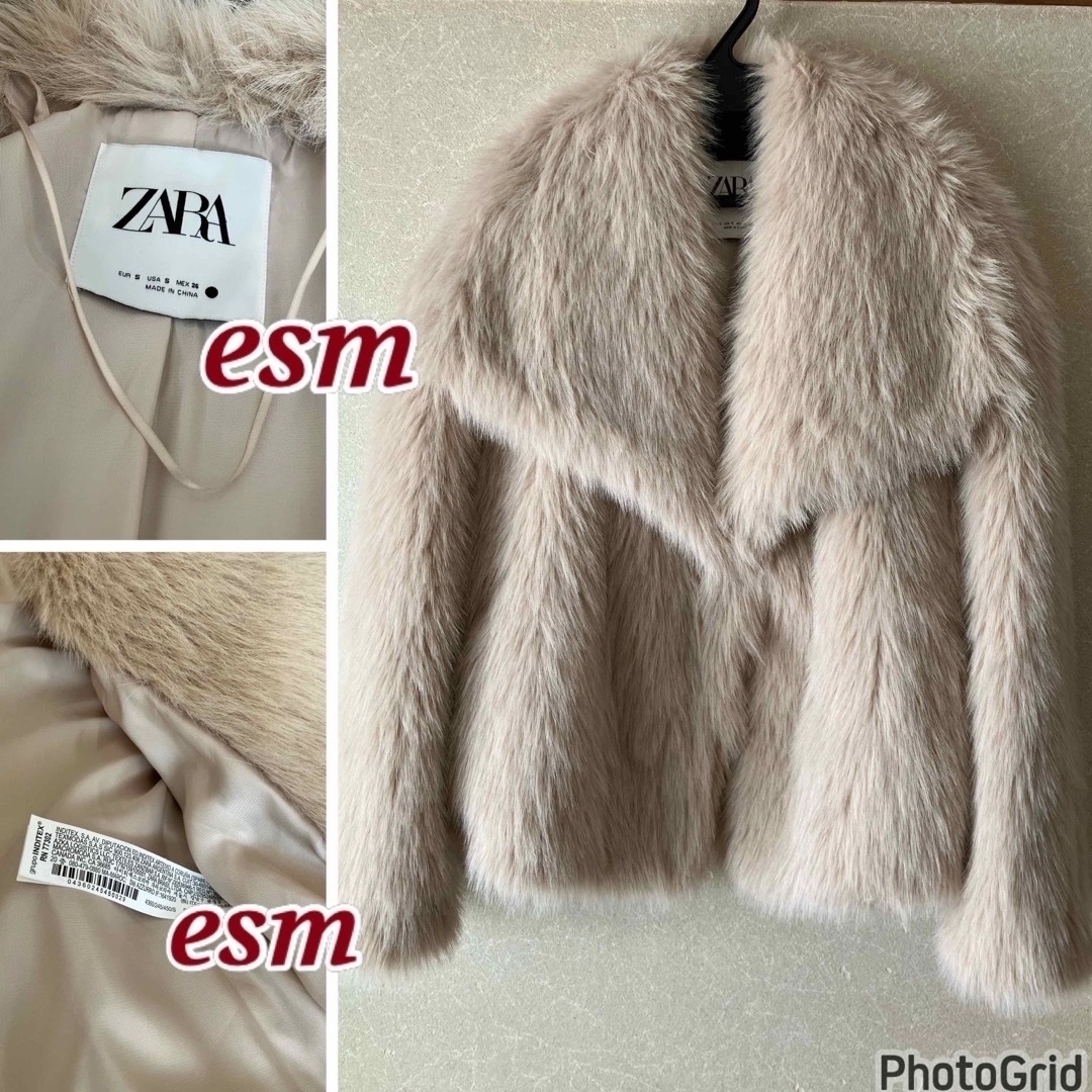 ZARA - ZARA ショート丈フェイクファーコートの通販 by esm☆'s ZARA - ZARA ショート丈フェイクファーコートの通販 by esm☆'s