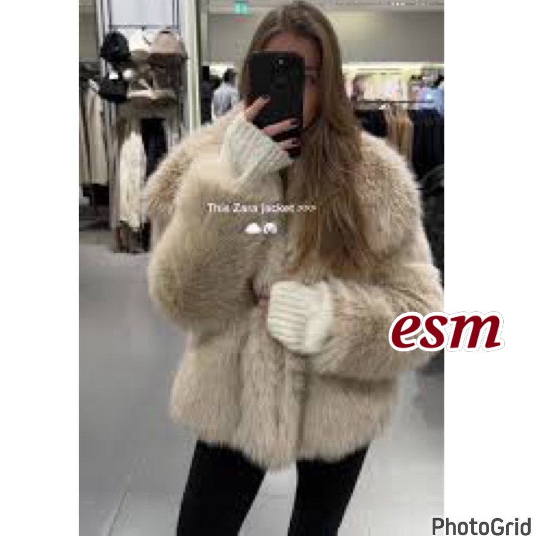 ZARA - ZARA ショート丈フェイクファーコートの通販 by esm☆'s ZARA - ZARA ショート丈フェイクファーコートの通販 by esm☆'s