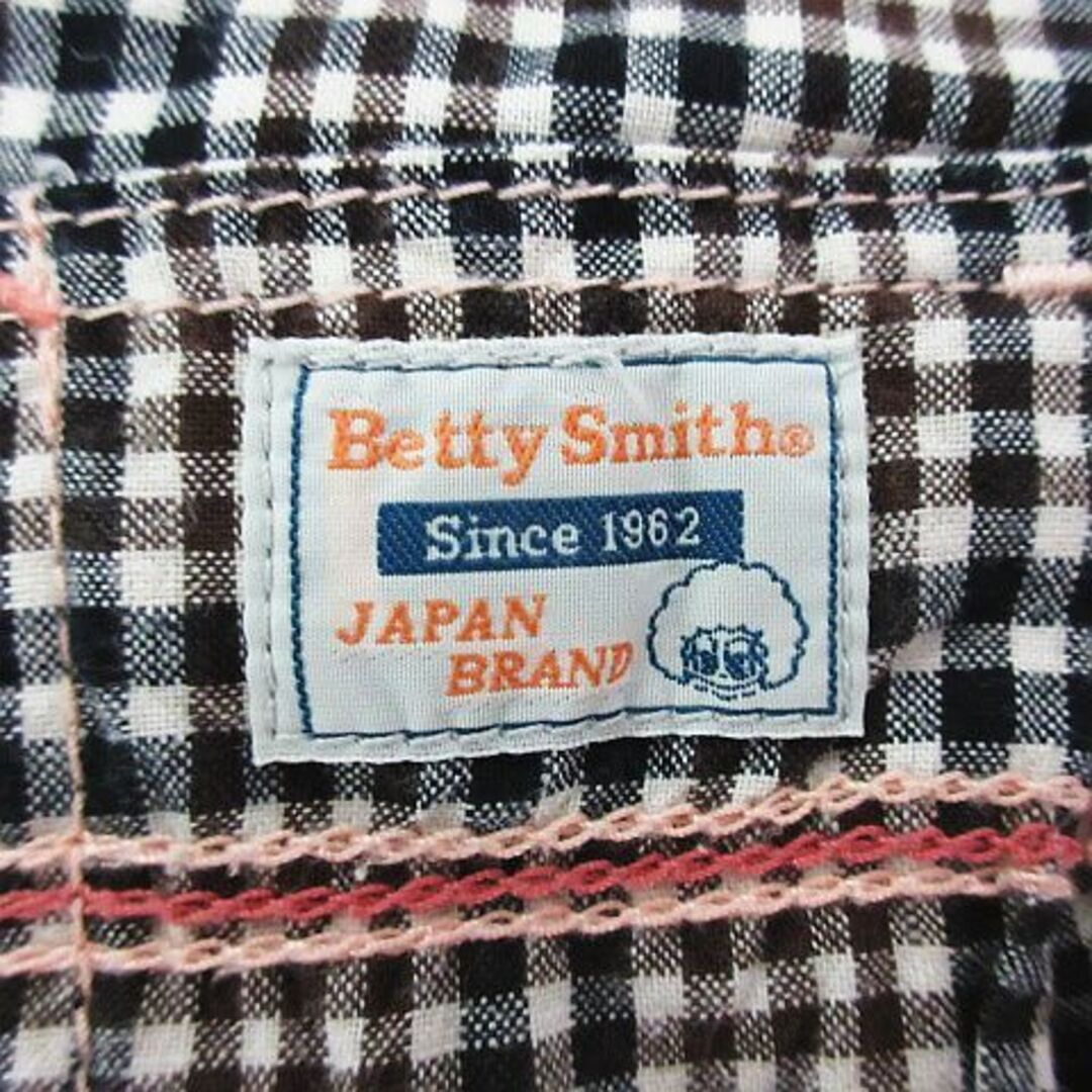 Betty Smith(ベティスミス)のベティスミス パンツ ブーツカット ペインター チェック 麻混 L ブラウン系 レディースのパンツ(ワークパンツ/カーゴパンツ)の商品写真