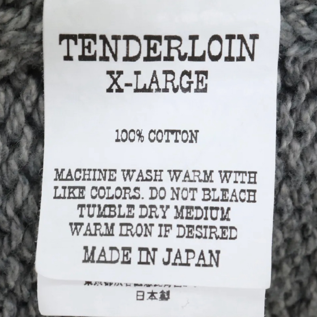 TENDERLOIN(テンダーロイン)のテンダーロイン V-NECK コットンニットXL グレー セーター メンズのトップス(ニット/セーター)の商品写真