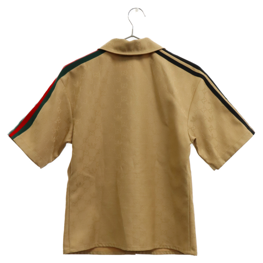 Gucci(グッチ)のGUCCI グッチ ×ADIDAS アディダス GGジャカード ポリエステル 半袖シャツ 703004 ブラウン レディース レディースのトップス(シャツ/ブラウス(半袖/袖なし))の商品写真