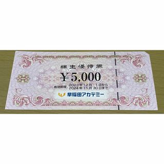 早稲田アカデミー株主優待券5000円(その他)