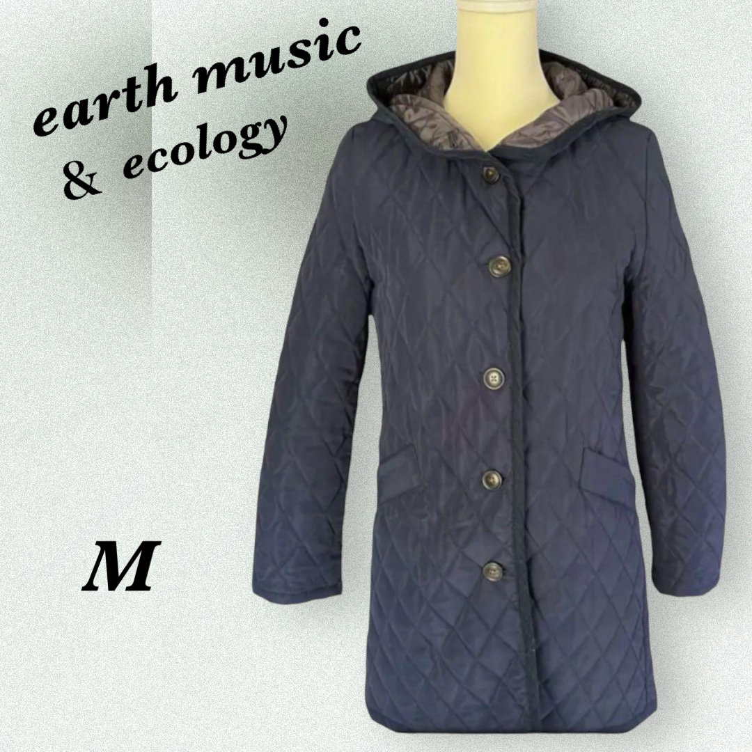 earth music & ecology(アースミュージックアンドエコロジー)のearth music&ecology ☆キルティングコート ネイビー M レディースのジャケット/アウター(その他)の商品写真