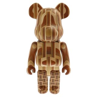 メディコムトイ(MEDICOM TOY)のMEDICOM TOY メディコムトイ ×KARIMOKUBE BE@RBRICK Parquet 2nd 1000% カリモク ベアブリック パルケ 寄木 ウッド フィギュア 人形 ブラウン(その他)