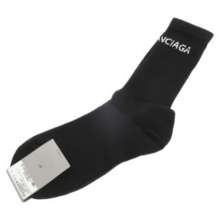 バレンシアガ(Balenciaga)のBALENCIAGA バレンシアガ LOGO TENNIS Socks ソックス ロゴ 靴下 ブラック 530580 472B4 1077(その他)