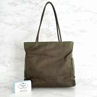 プラダ PRADA トートバッグ 三角ロゴプレート ナイロン モスグリーン プラダ PRADA トートバッグ 三角ロゴプレート ナイロン モスグリーン