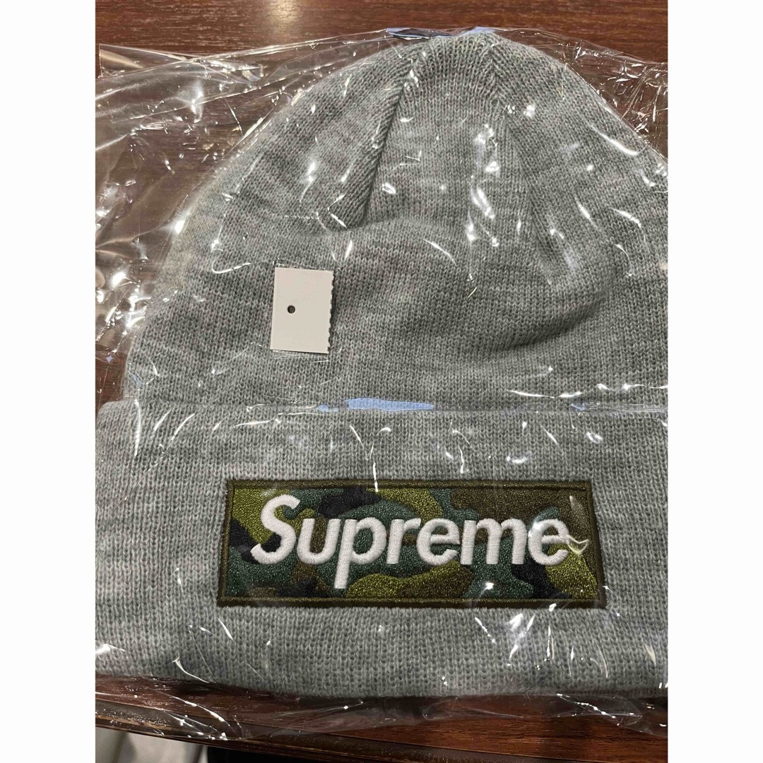 ニット帽/ビーニーSupremeNewEra BoxLogo Beanie HeatherGrey