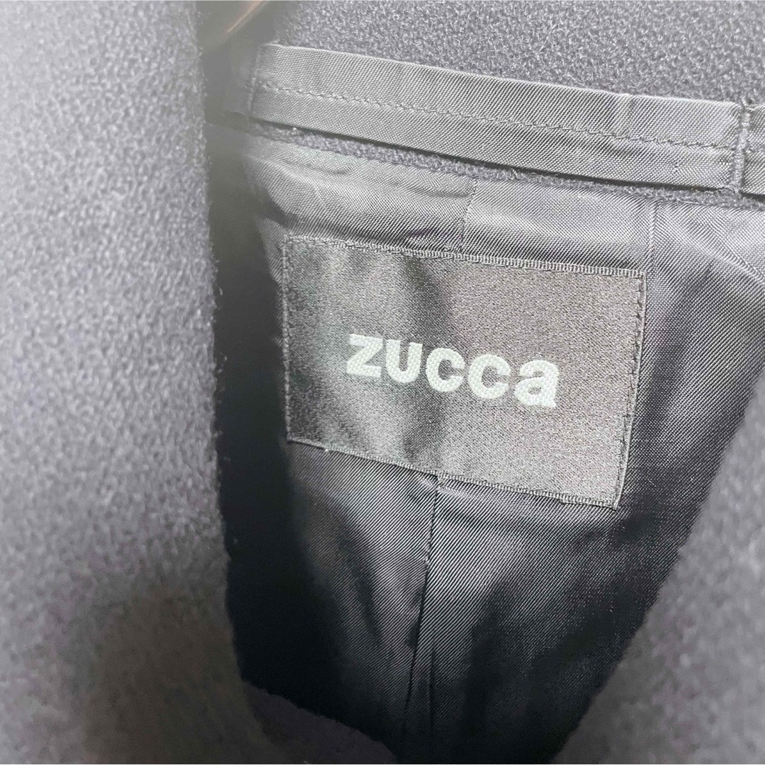 ZUCCa(ズッカ)のZUCCA　レディース　チェスターコート　Mサイズ　紺　ロングコート レディースのジャケット/アウター(チェスターコート)の商品写真