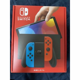 ニンテンドースイッチ(Nintendo Switch)の新品　Nintendo Switch 本体 有機ELモデル ネオンレッド ブルー(家庭用ゲーム機本体)