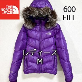 ザノースフェイス(THE NORTH FACE)の人気希少 ノースフェイス ダウンジャケット レディースM フード着脱可 ロゴ刺繍(ダウンジャケット)