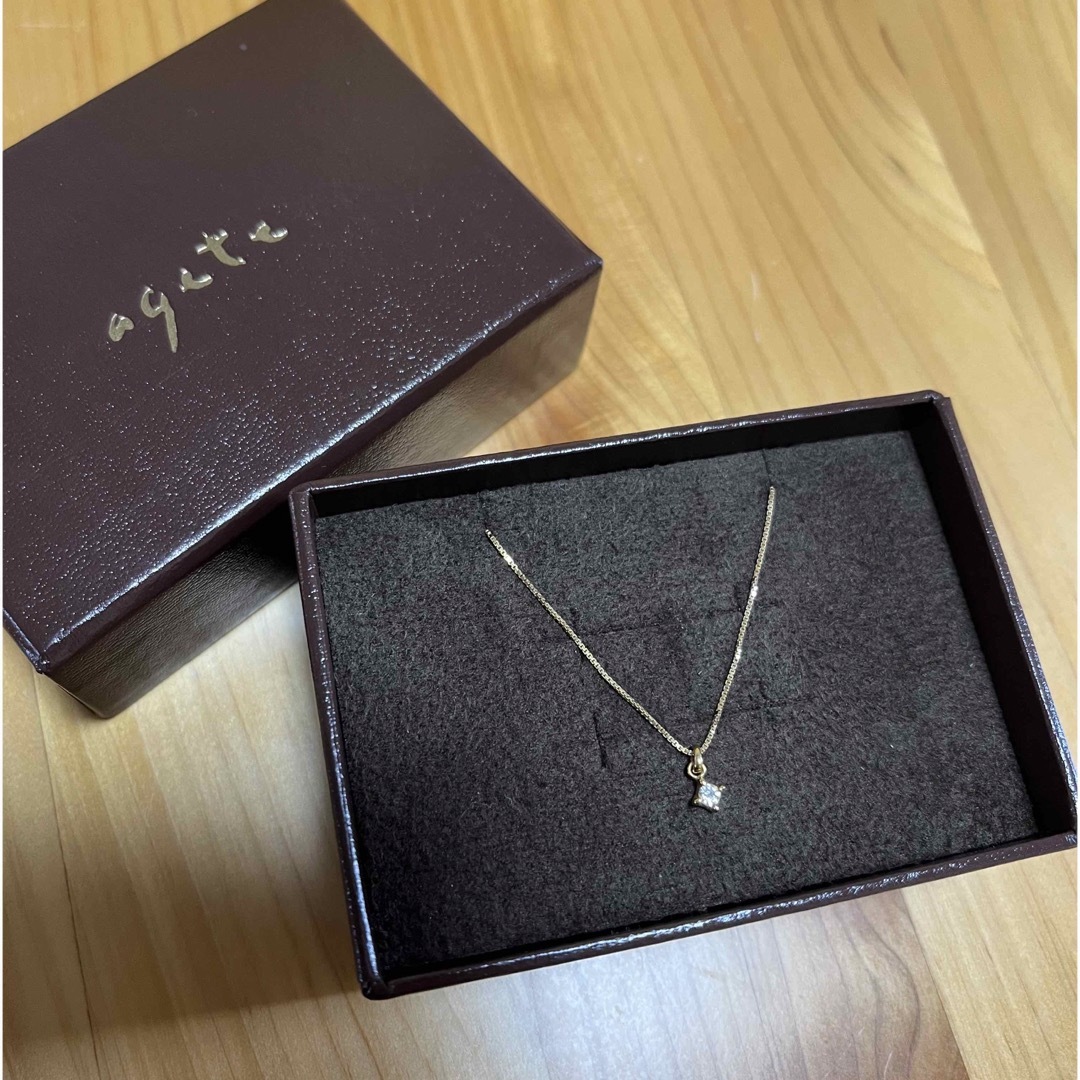 agete - 廃盤希少品 深津ネックレス ダイヤ18k 18金 アガット