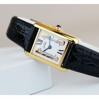 カルティエ(Cartier)の美品 カルティエ マスト タンク スリーカラーゴールド ローマン SM(腕時計)