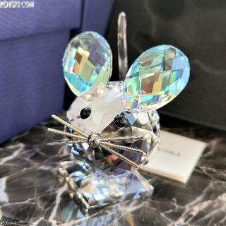 スワロフスキー(SWAROVSKI)のスワロフスキー『125周年記念マウス』 2020年限定生産品  大型 箱付 美品(置物)