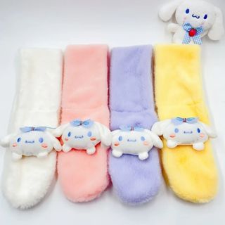 サンリオ(サンリオ)の【新品未使用】サンリオ シナモロール マフラー 子供用 もこもこ(外出用品)