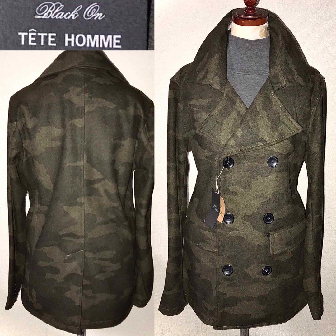 TETE HOMME(テットオム)の新品TETE HOMME送料込テットオム定価2.5〜3万円程ピーコートジャケット メンズのジャケット/アウター(ピーコート)の商品写真