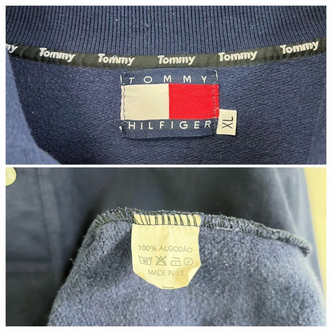 【90sオールドトミーヒルフィガー 】XL 刺繍ロゴ スウェット生地ポロシャツ. メンズのトップス(ポロシャツ)の商品写真