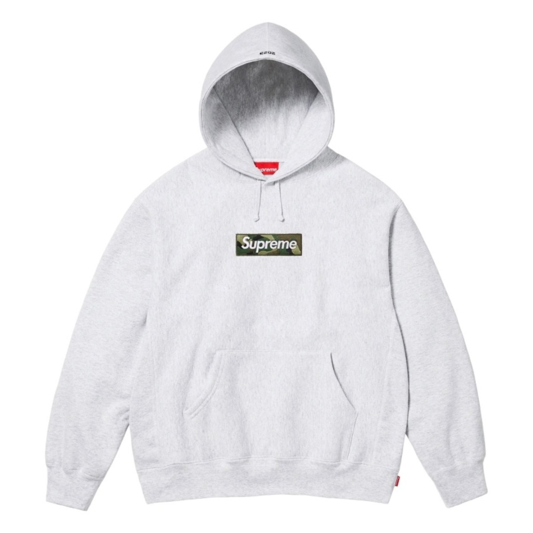 メンズSupreme Box Logo Hooded Sweatshirt グレーM