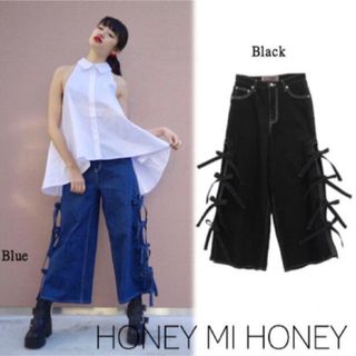 ハニーミーハニー(Honey mi Honey)の元値15400円！HONEY MI HONEY サイドリボンパンツ(デニム/ジーンズ)