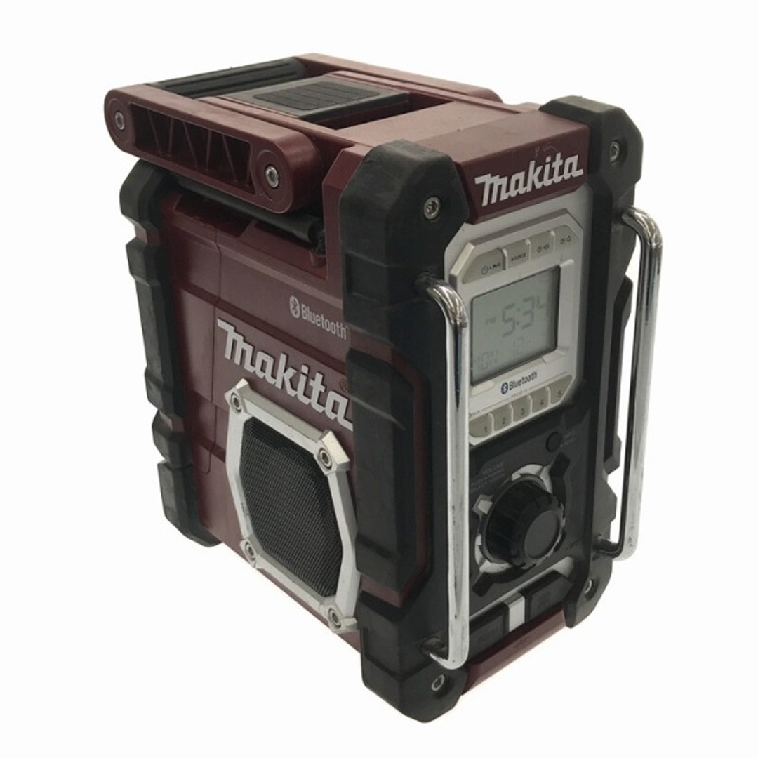 Makita(マキタ)の☆中古品☆makita マキタ 充電式ラジオ MR108 バッテリ1個(14.4V3.0Ah) ワインレッド 現場ラジオ 82162 自動車/バイクのバイク(工具)の商品写真