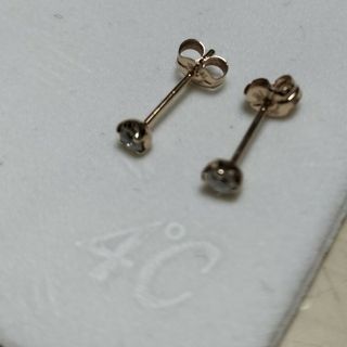 ヨンドシー(4℃)の4℃ シンプル一粒ダイヤピアスk18pg(ピアス)