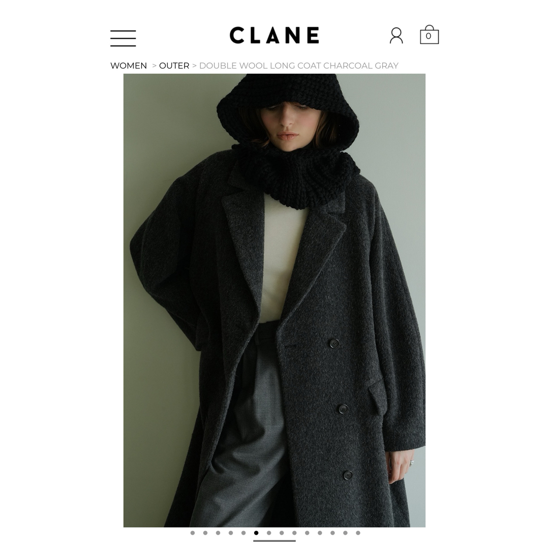 レディースCLANE double wool long coat size1