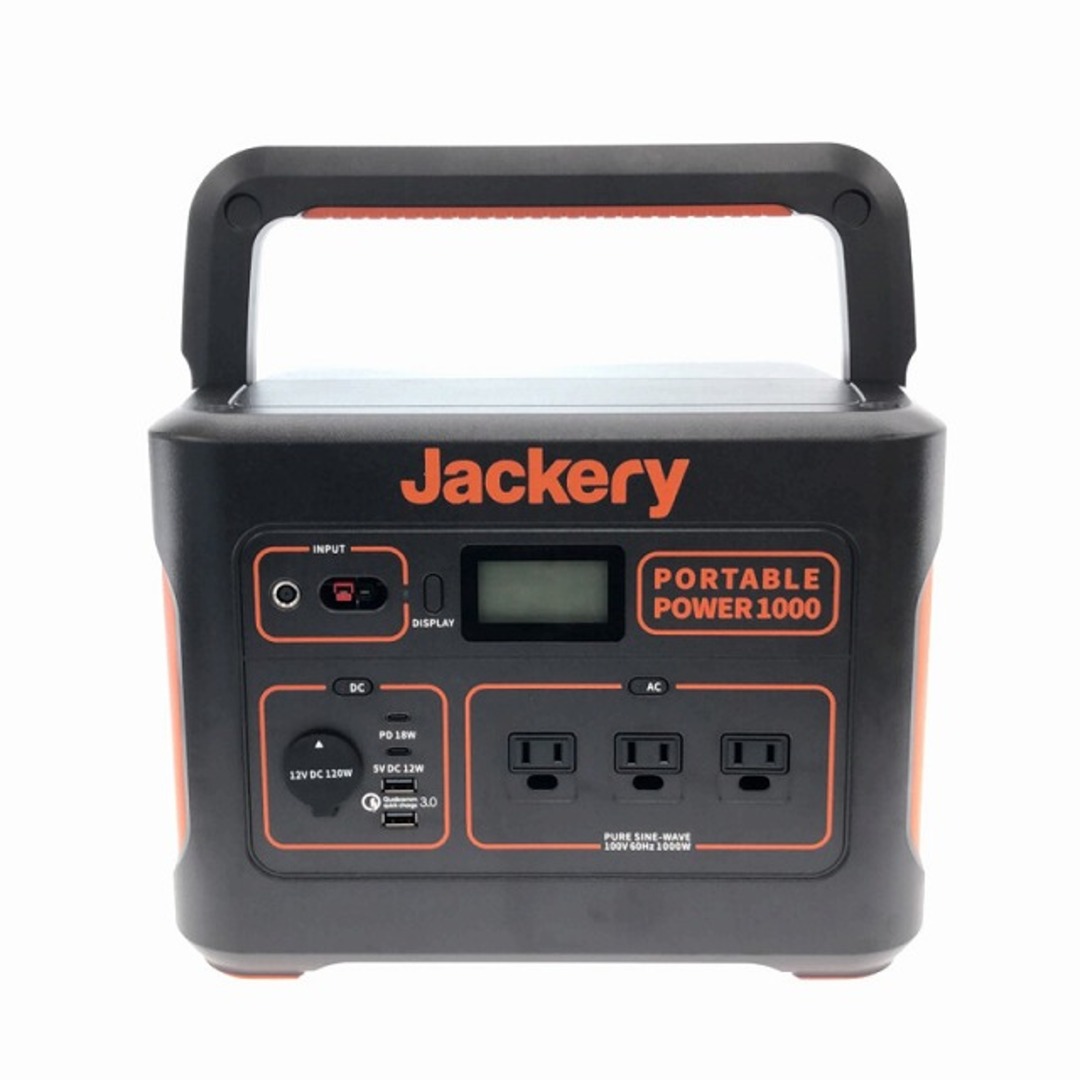 ☆極美品☆ Jackery ジャクリ ポータブル電源 PTB101 Black+orange Portable Power1000 1002Wh/1000W 82579 自動車/バイクのバイク(工具)の商品写真