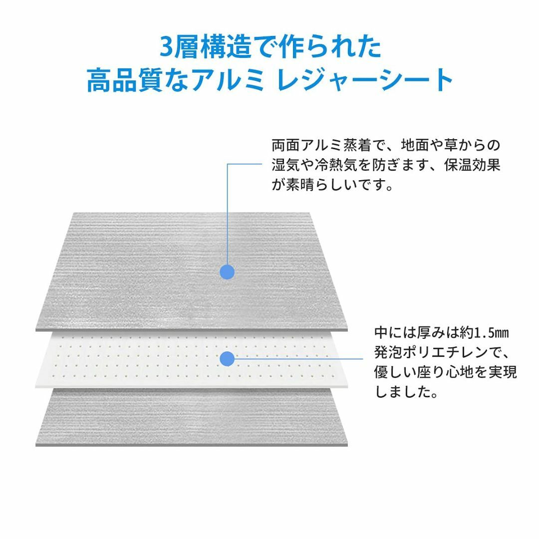 銀マット キャンプ用 アルミマット 100120150180200250cm×2 スポーツ/アウトドアのアウトドア(その他)の商品写真