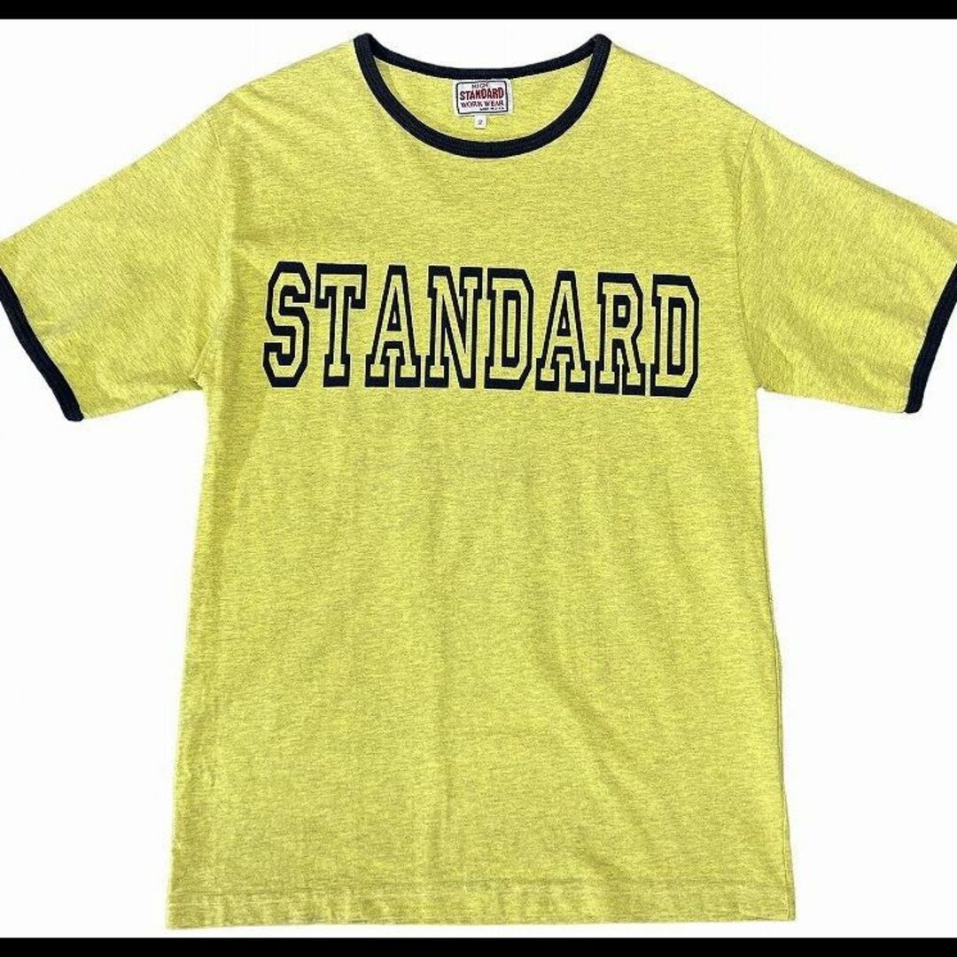 HIGH!STANDARD(ハイスタンダード)のG② USA製 ハイスタンダード ロゴ トリム リンガー Tシャツ 霜降り M メンズのトップス(Tシャツ/カットソー(半袖/袖なし))の商品写真