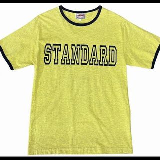 ハイスタンダード(HIGH!STANDARD)のG② USA製 ハイスタンダード ロゴ トリム リンガー Tシャツ 霜降り M(Tシャツ/カットソー(半袖/袖なし))