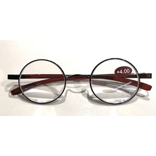 老眼鏡 ＋4.0丸メガネ　オシャレ　リーディンググラス (その他)