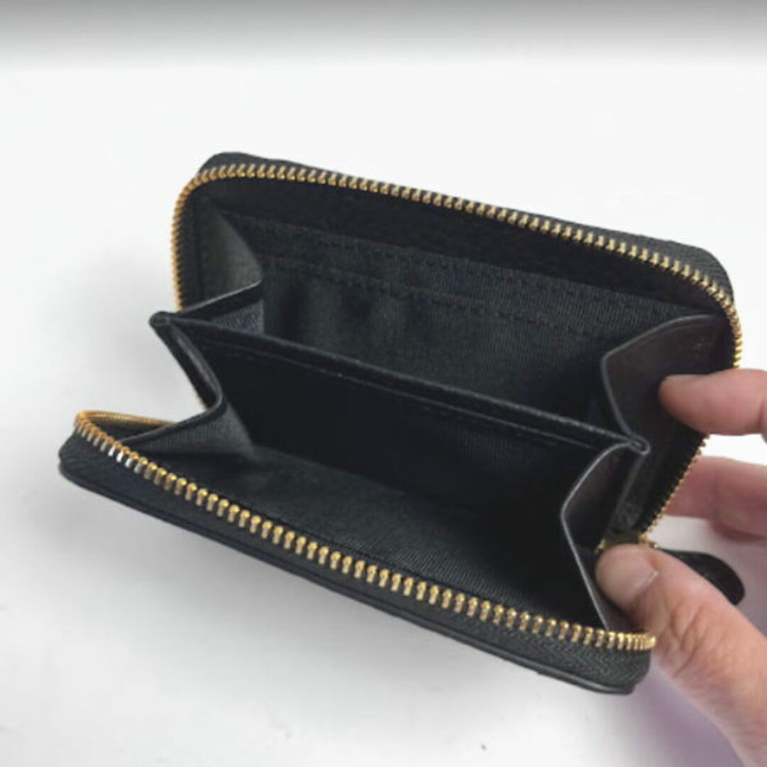 822BK パイソン コンパクト財布 小銭入れ ブラック 黒 新品 メンズのファッション小物(コインケース/小銭入れ)の商品写真
