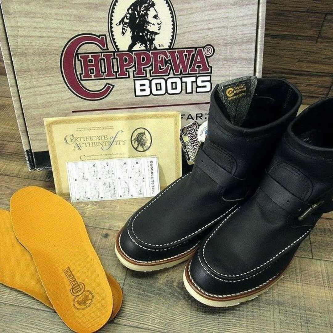 CHIPPEWA(チペワ)の黒タグ 新品 デッド チペワ 97879 エンジニア ブーツ 黒 26.0 ① メンズの靴/シューズ(ブーツ)の商品写真