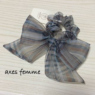 アクシーズファム(axes femme)のaxes femme アクシーズファム リボンシュシュ チェック(ヘアゴム/シュシュ)