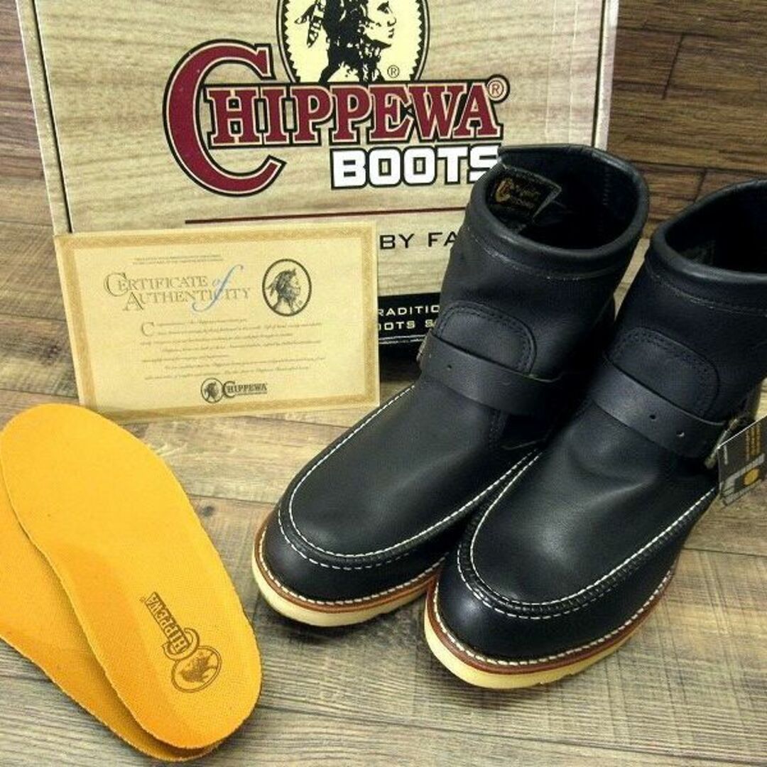 CHIPPEWA(チペワ)の黒タグ 新品 デッド チペワ 97879 エンジニア ブーツ 黒 26.0 ② メンズの靴/シューズ(ブーツ)の商品写真