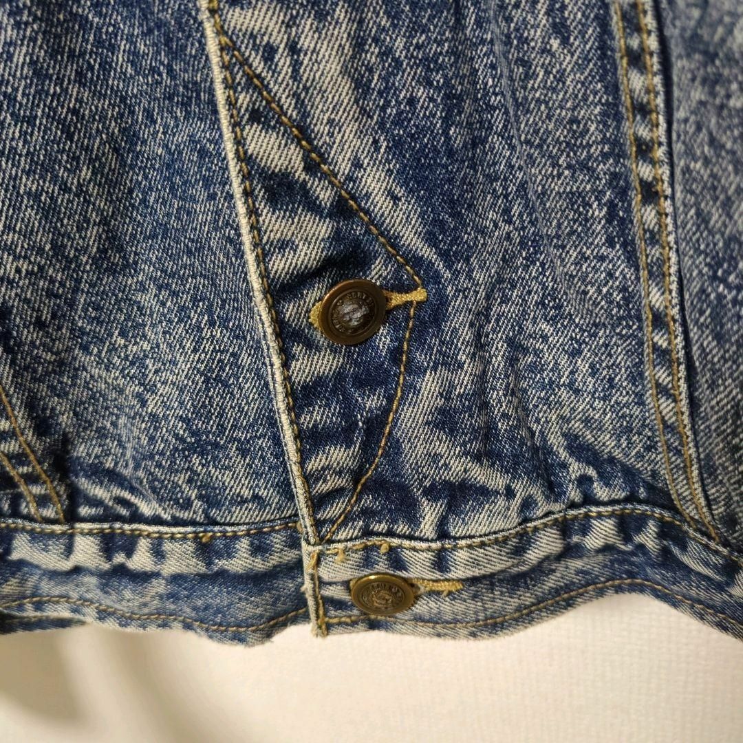 EXPRESS(エクスプレス)の【訳あり】デニムジャケット Gジャン 刺繍デザイン ボア 厚手 アウター メンズのジャケット/アウター(Gジャン/デニムジャケット)の商品写真