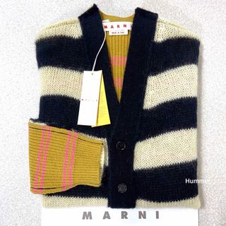 マルニ(Marni)の国内正規品 2023現行 46 新品同様 マルニ モヘヤ ニットカーディガン(カーディガン)