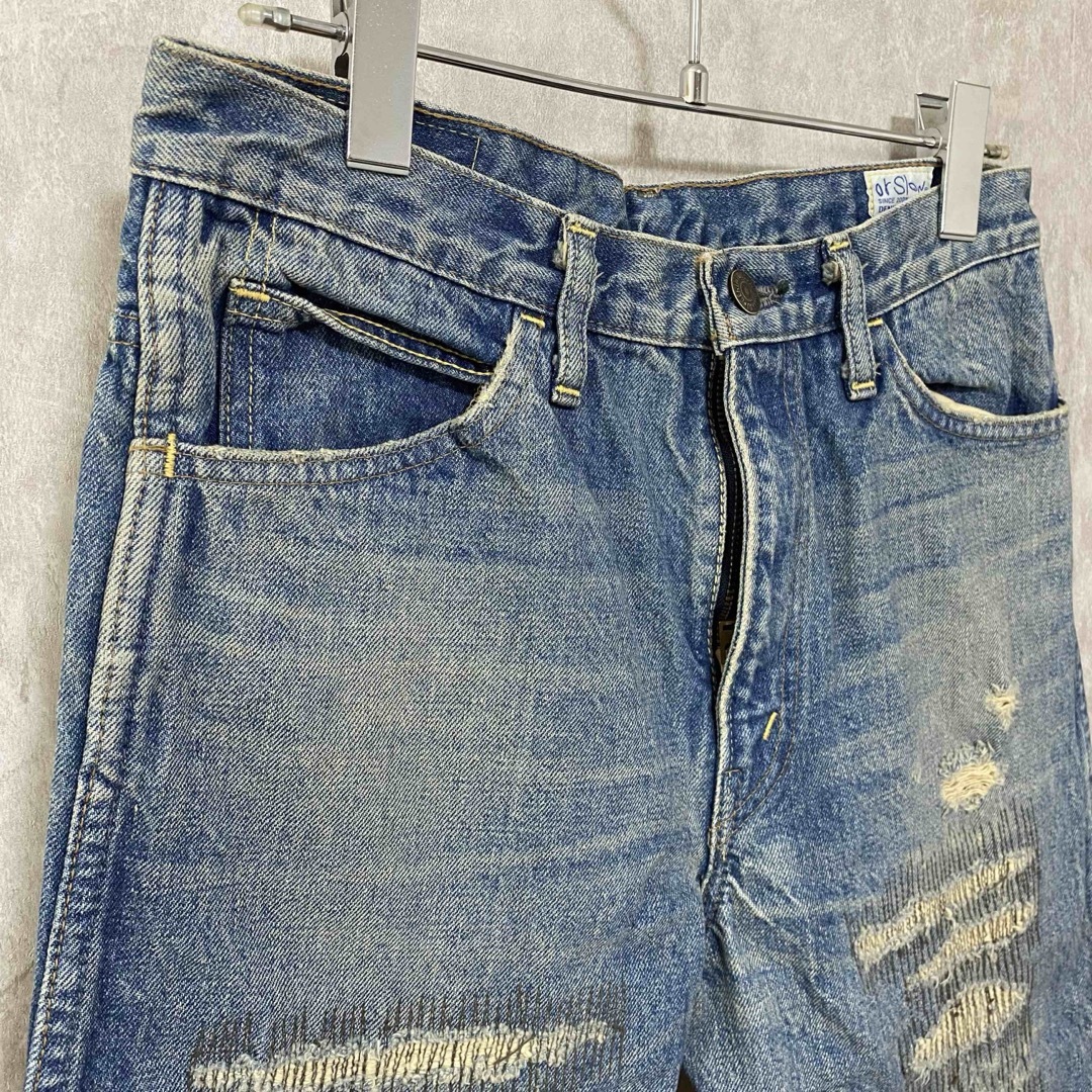 orSlow - orslow×BEAMS 別注 スリム ダメージデニム S Lot 106の orSlow - orslow×BEAMS 別注 スリム ダメージデニム S Lot 106の