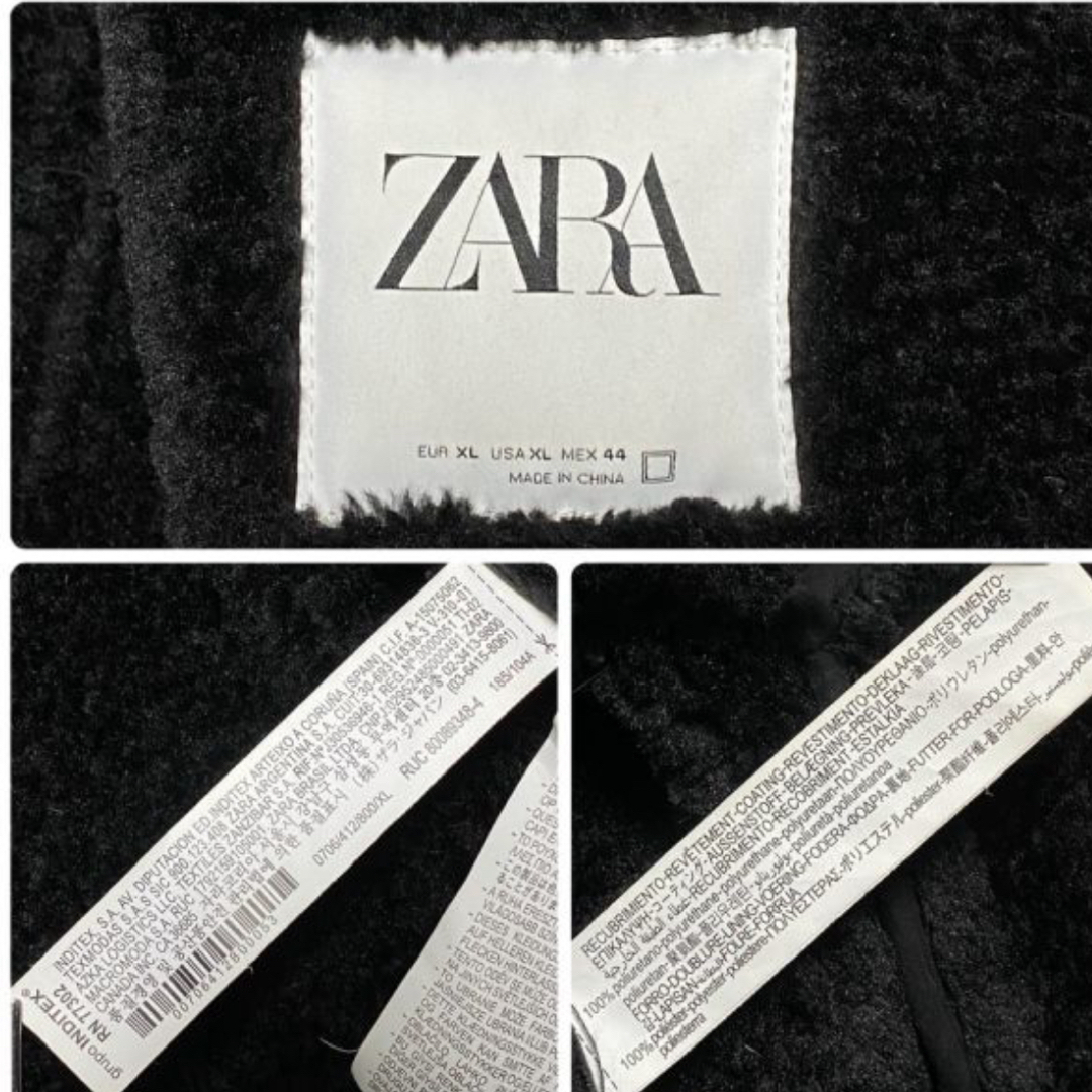 ZARA(ザラ)の即完売 ZARA ザラ フェイクレザー　ムートン ボアジャケット   メンズのジャケット/アウター(ライダースジャケット)の商品写真