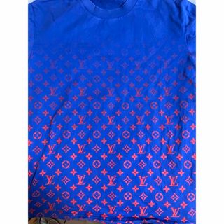 ルイヴィトン(LOUIS VUITTON)のLOUIS VUITTON ルイヴィトン 半袖Ｔシャツ モノグラム青コットン (Tシャツ/カットソー(半袖/袖なし))