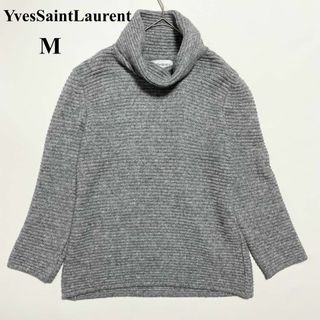 イヴサンローラン(Yves Saint Laurent)のイヴ・サンローラン　タートルネック　ニット　グレー　M(ニット/セーター)